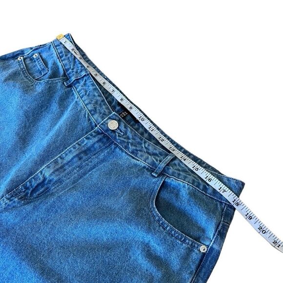 Missguided wide leg baggy high waist ombré jeans size 14 - Picture 10 of 14